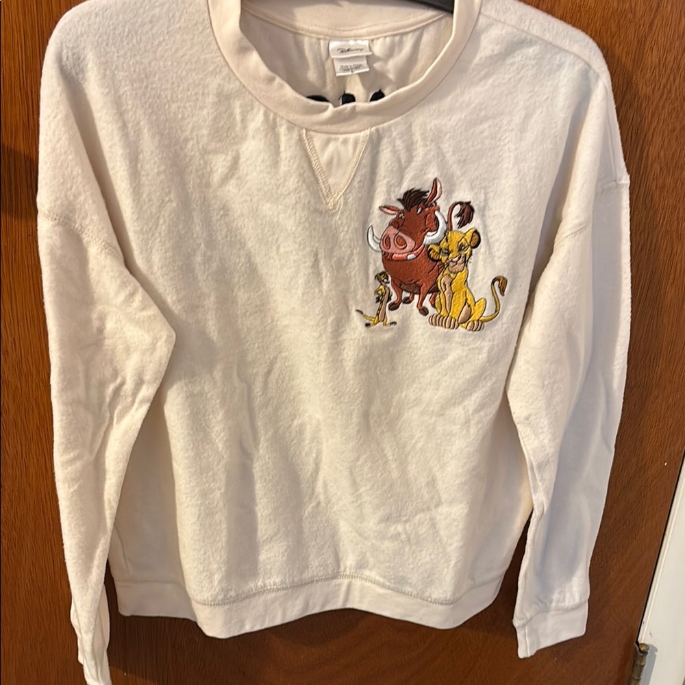 Disney Cream Mickey Mouse and Pluto Sweatshirt